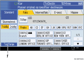 Nummerert illustrasjon av kontrollpanel