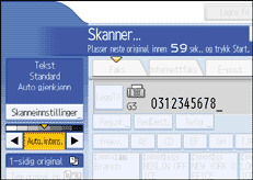 Illustrasjon av skjermpanelet