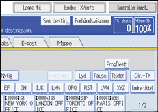 Illustrasjon over kontrollpanelet