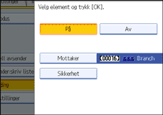 Illustrasjon over kontrollpanelet