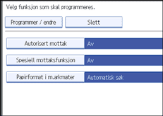 Illustrasjon over kontrollpanelet