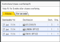 Illustrasjon over kontrollpanelet