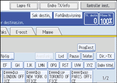 Illustrasjon over kontrollpanelet