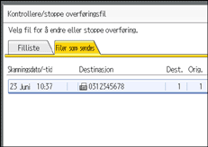 Illustrasjon over kontrollpanelet