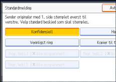 Illustrasjon over kontrollpanelet