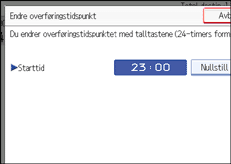 Illustrasjon over kontrollpanelet
