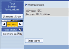 Illustrasjon over kontrollpanelet