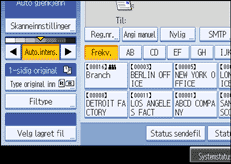 Illustrasjon av skjermpanelet