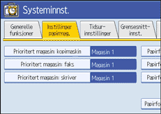 Illustrasjon av skjermpanelet