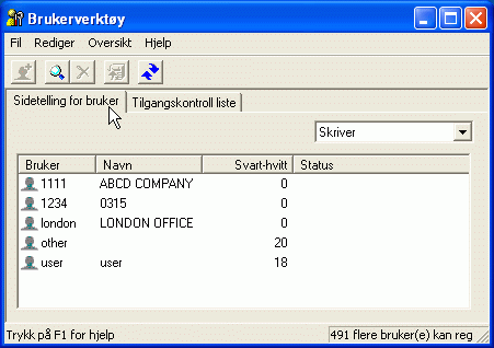 Illustrasjon av programskjerm