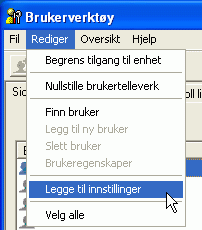 Illustrasjon av programskjerm