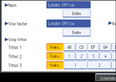 Illustrasjon av skjermpanelet