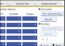 Illustrasjon av skjermpanelet