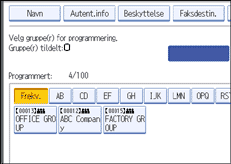 Illustrasjon av skjermpanelet