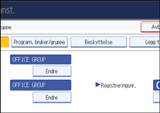 Illustrasjon av skjermpanelet