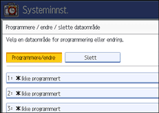 Illustrasjon av skjermpanelet