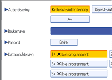 Illustrasjon av skjermpanelet