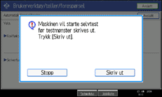 Illustrasjon av betjeningsskjermbildet