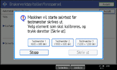 Illustrasjon av betjeningsskjermbildet