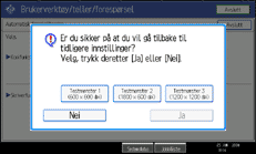 Illustrasjon av betjeningsskjermbildet