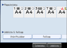 Illustrasjon av betjeningsskjermbildet
