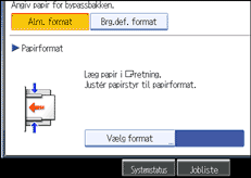 Illustration af betjeningspanelets sk&aelig;rm