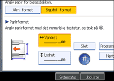 Illustration af betjeningspanelets sk&aelig;rm