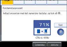 Illustration af betjeningspanelets sk&aelig;rm