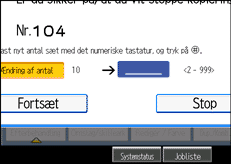 Illustration af betjeningspanelets sk&aelig;rm