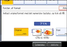 Illustration af betjeningspanelets sk&aelig;rm