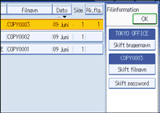 Illustration af betjeningspanelets sk&aelig;rm
