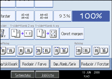 Illustration af betjeningspanelets sk&aelig;rm