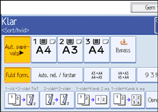 Illustration af betjeningspanelets sk&aelig;rm