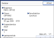 Illustration af betjeningspanelets sk&aelig;rm