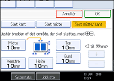 Illustration af betjeningspanelets sk&aelig;rm