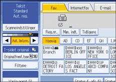 Illustration af sk&aelig;rmen p&aring; betjeningspanelet