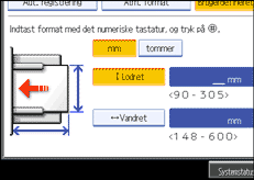 Illustration af sk&aelig;rmen p&aring; betjeningspanelet