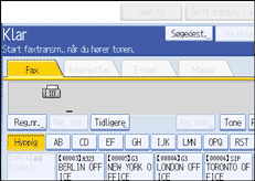 Illustration af sk&aelig;rmen p&aring; betjeningspanelet