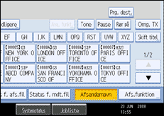 Illustration af sk&aelig;rmen p&aring; betjeningspanelet