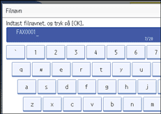 Illustration af sk&aelig;rmen p&aring; betjeningspanelet