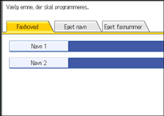Illustration af sk&aelig;rmen p&aring; betjeningspanelet