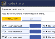 Illustration af sk&aelig;rmen p&aring; betjeningspanelet