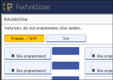 Illustration af sk&aelig;rmen p&aring; betjeningspanelet