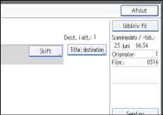 Illustration af sk&aelig;rmen p&aring; betjeningspanelet