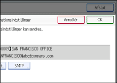 Illustration af sk&aelig;rmen p&aring; betjeningspanelet