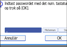 Illustration af sk&aelig;rmen p&aring; betjeningspanelet