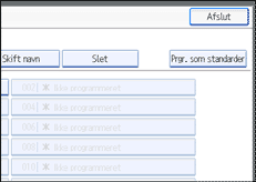 Illustration af sk&aelig;rmen p&aring; betjeningspanelet
