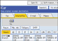 Illustration af sk&aelig;rmen p&aring; betjeningspanelet