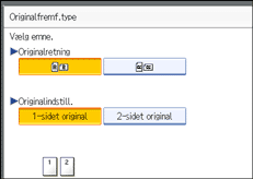 Illustration af sk&aelig;rmen p&aring; betjeningspanelet