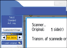 Illustration af sk&aelig;rmen p&aring; betjeningspanelet